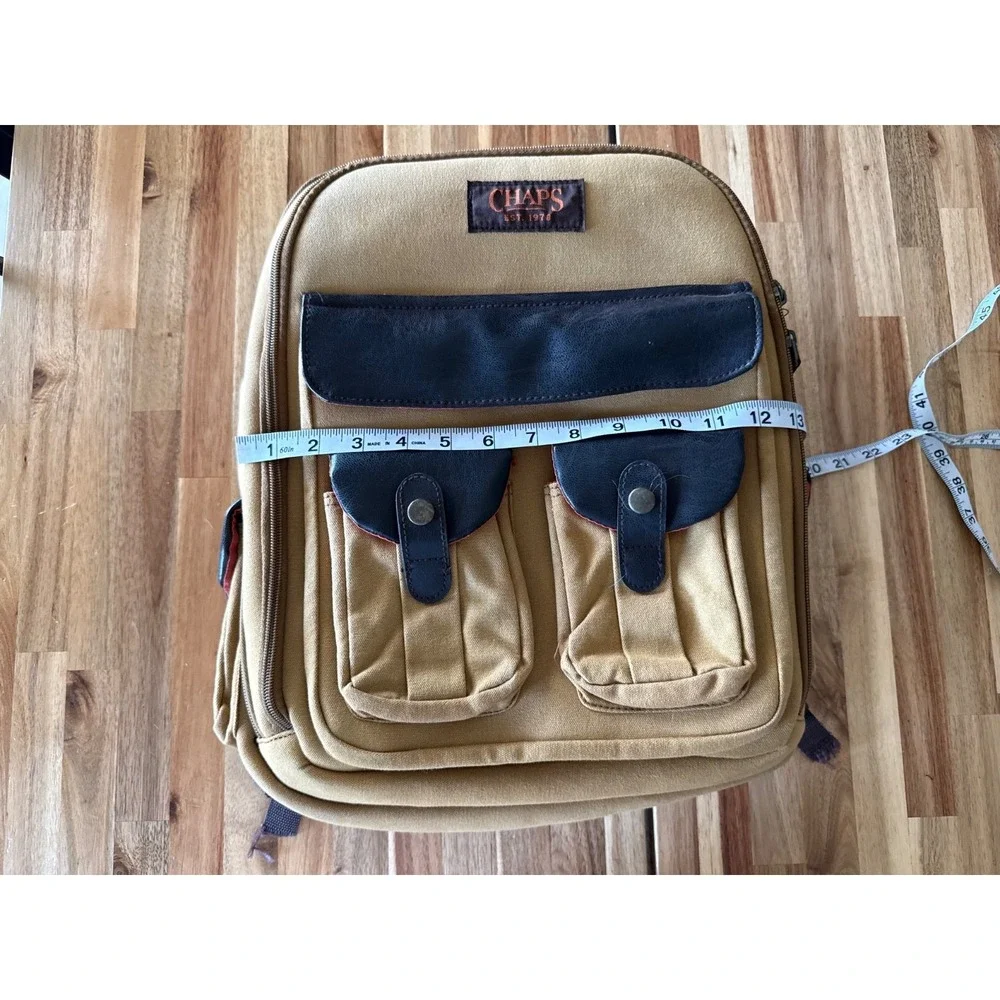 Chaps Backpack Heavyweight Canvas  Pockets,  Travel